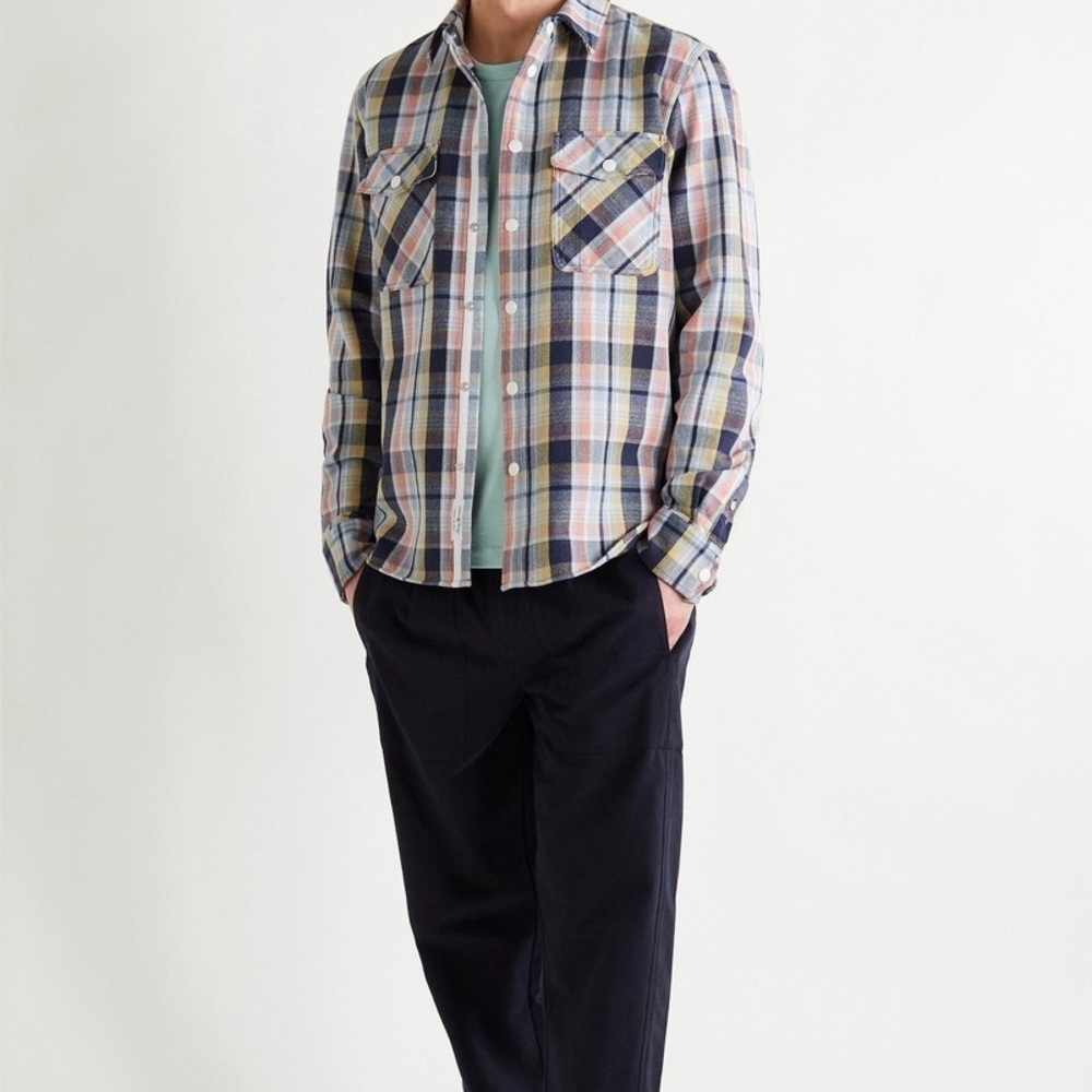 Rag & Bone Jack Plaid Button Down Cotton Multicolor Twill Classic Jacket Shirt